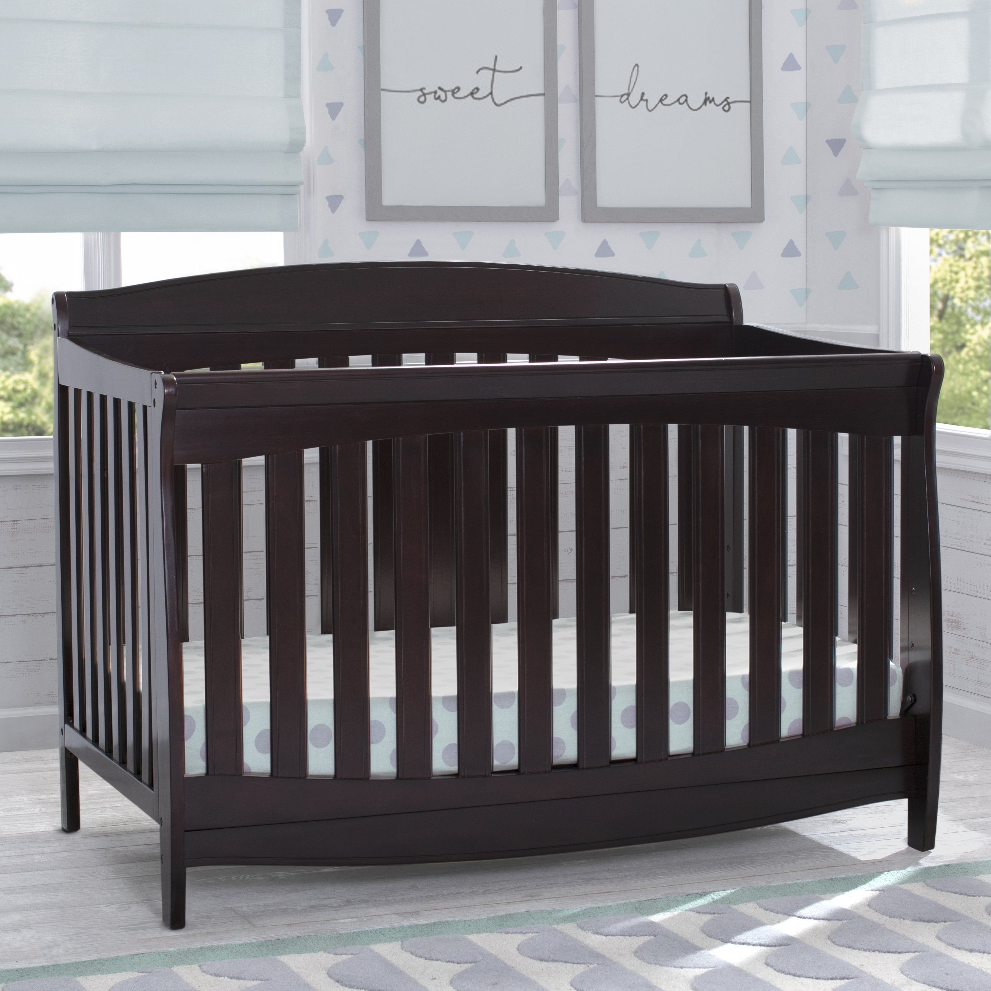 Colton 6-in-1 Convertible Baby Crib - Toddler Bed, Daybed & Full-Size Bed - Safe Nursery Furniture for Newborn to Teen - Perfect for Modern Nurseries & Kids' Bedrooms