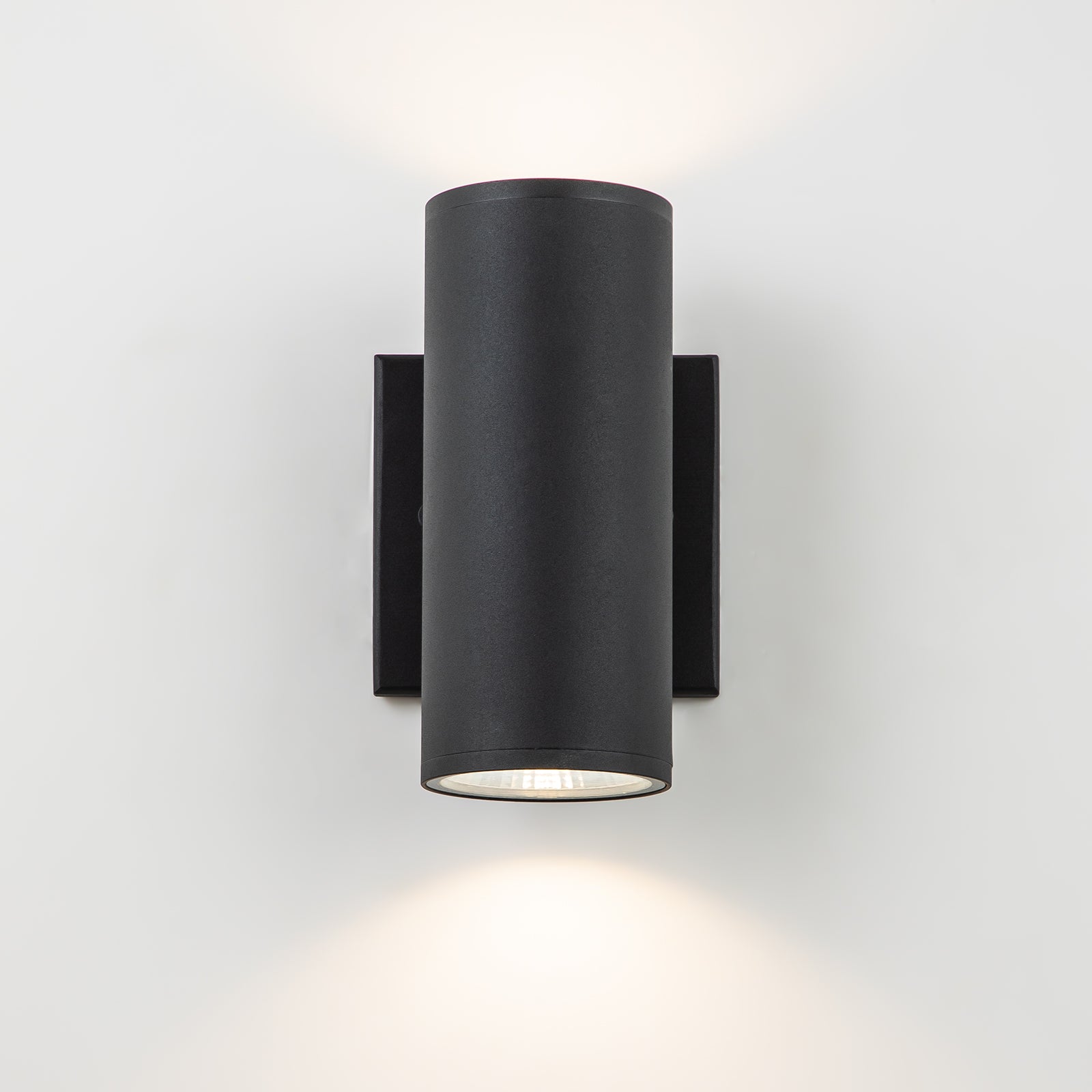 Modern LED Outdoor Wall Sconce with 2 Lights - Cylinder Design for Porch, Patio & Garden Lighting - Energy Efficient Waterproof Exterior Light Fixture