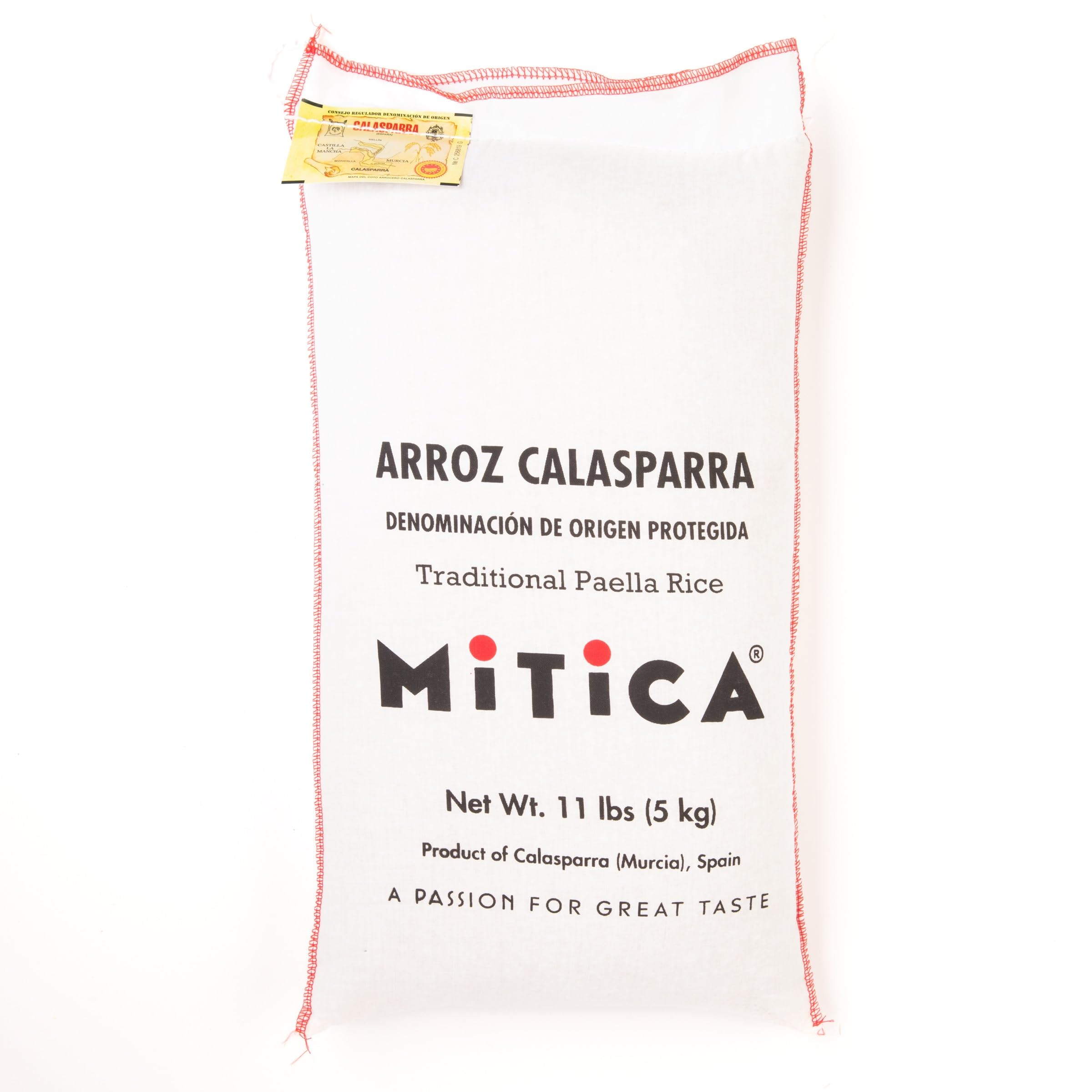Mitica Calasparra Paella Rice - Authentic Spanish Short Grain Rice for Traditional Paella, High Absorption & Al Dente Texture, 5kg Bulk Pack - Perfect for Home Cooking, Spanish Restaurants & Gourmet Meals