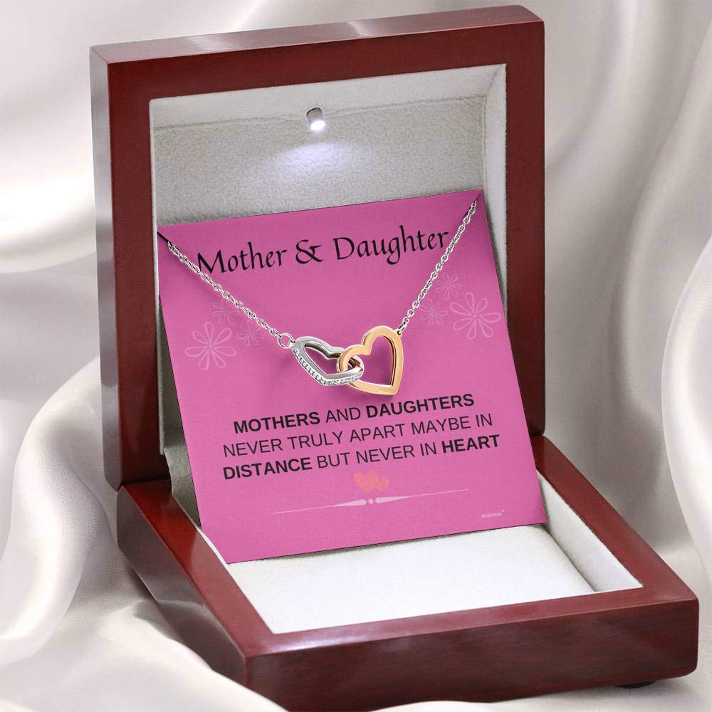 Mother Daughter Necklace Set - Matching Heart Pendant Jewelry for Birthday & Mother's Day Gifts | Perfect for Anniversaries, Family Bonding & Special Occasions