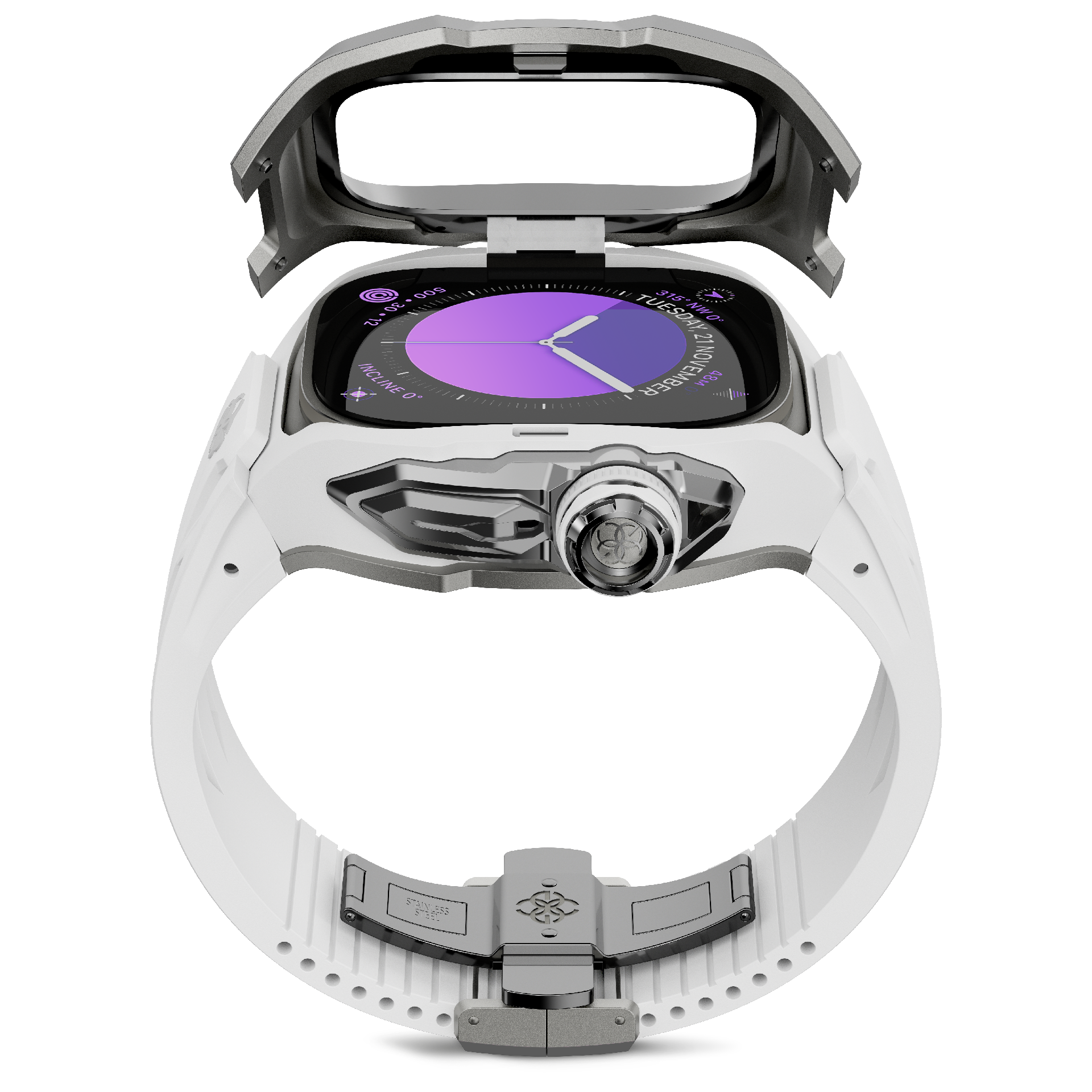 Apple Watch Case - RSTIII49 DAYTONA STEEL Protective Cover | Durable Scratch-Resistant Design for Apple Watch Series 1-9 & SE | Perfect for Workouts, Outdoor Activities & Everyday Use