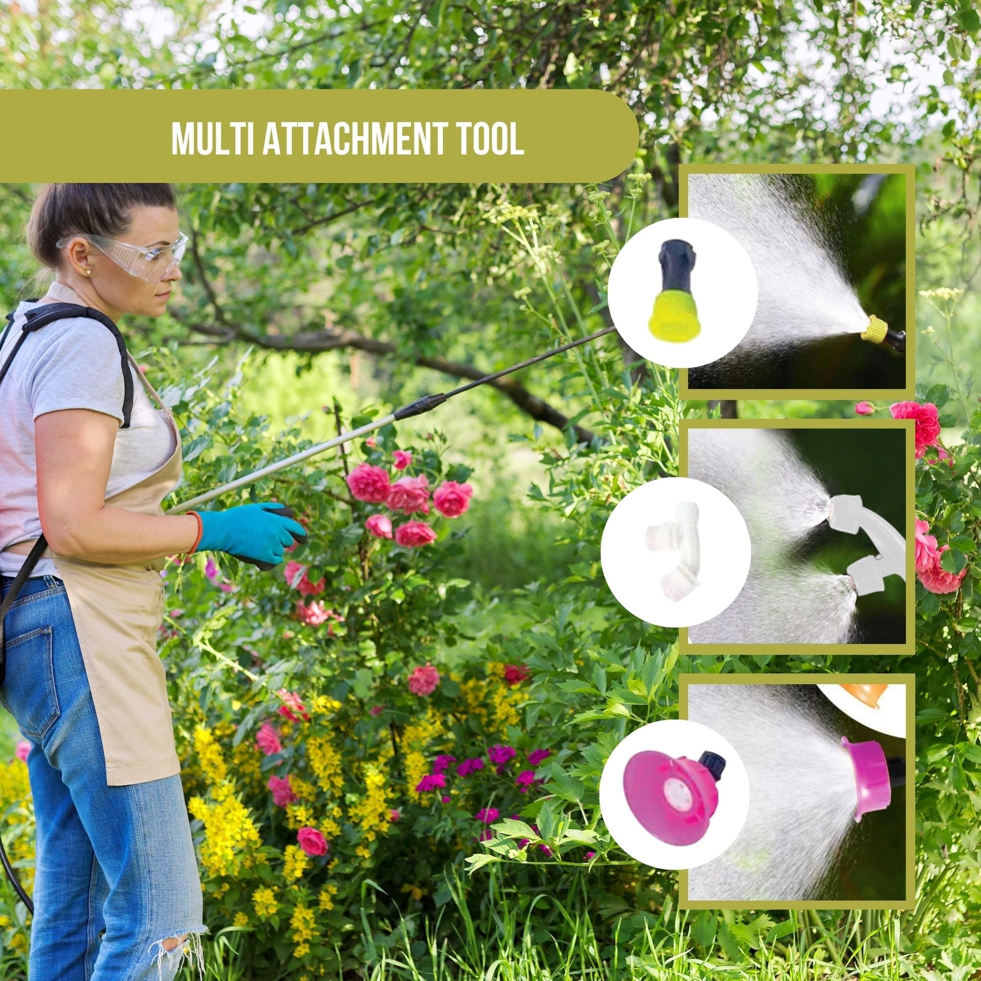 16L Rechargeable Backpack Pressure Sprayer - Portable Electric Garden Weed Sprayer Pump for Lawns, Farms & Outdoor Cleaning | Battery Powered Spraying System