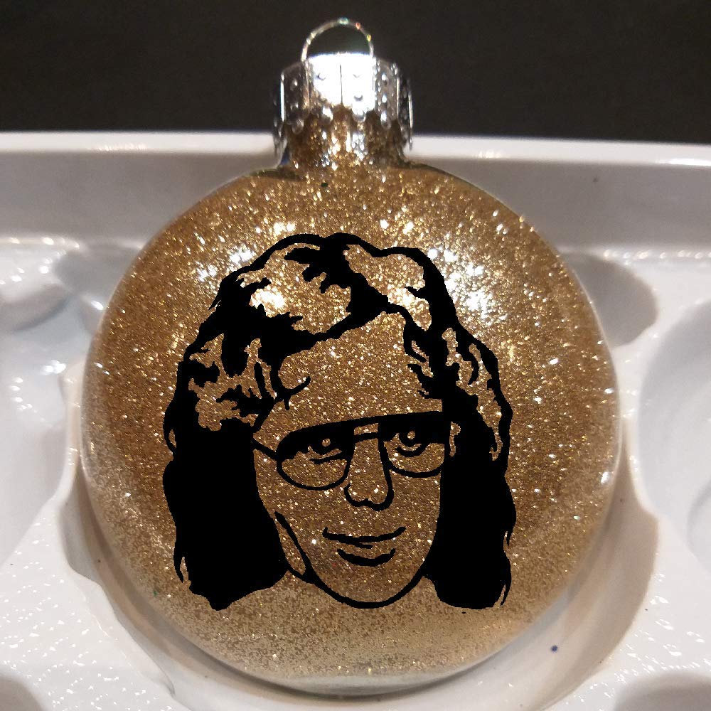 David Koresh Waco Gold Glitter Christmas Ornament - Shatterproof True Crime Collectible for Horror Fans | Perfect for Holiday Decor, Gift Giving & True Crime Enthusiasts
