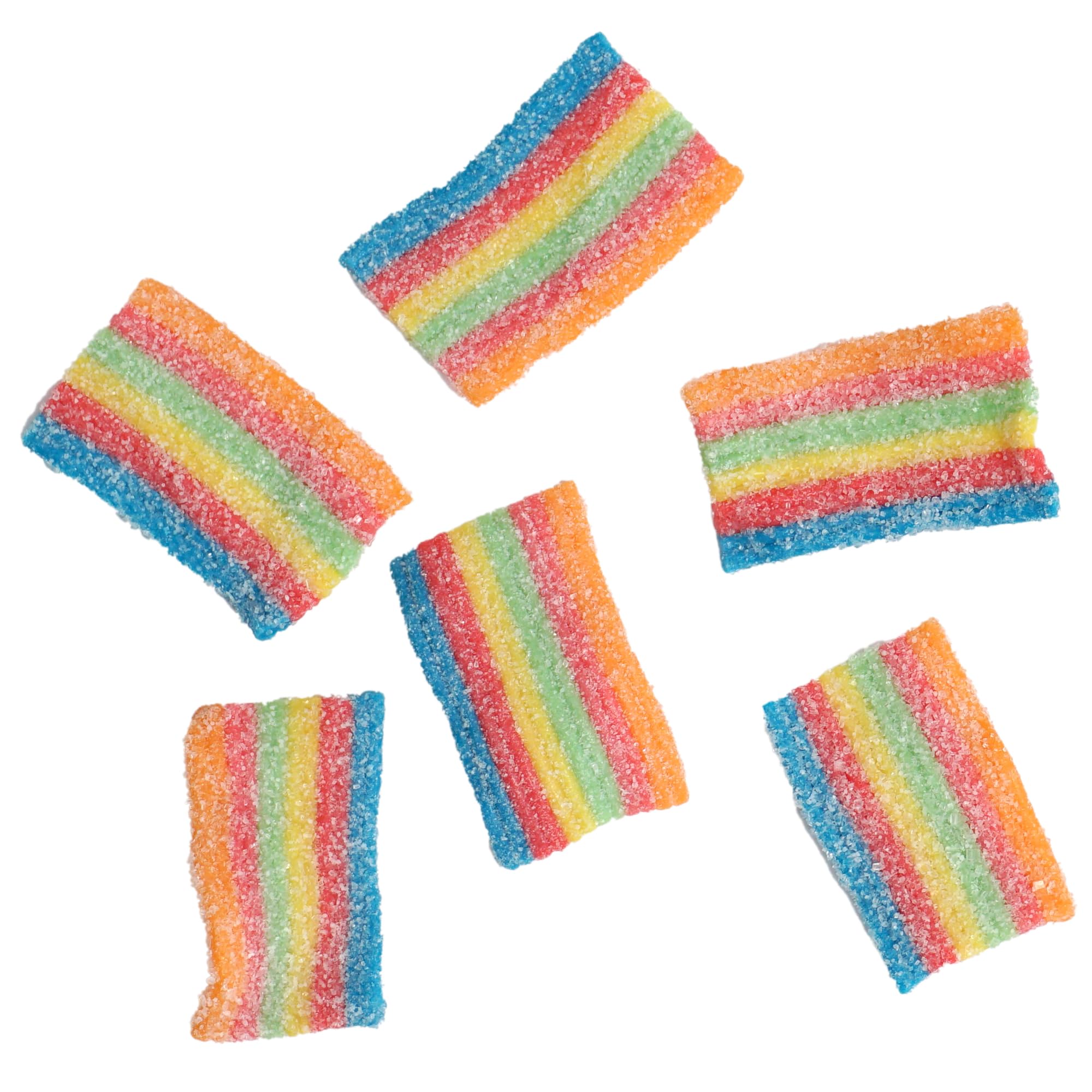 Rainbow Sour Belt Bites - 1 Pound Bulk Gummy Candy by The Hampton Popcorn & Candy Company | Sour & Sweet Chewy Candy Belts | Perfect for Parties, Movie Nights & Candy Buffets