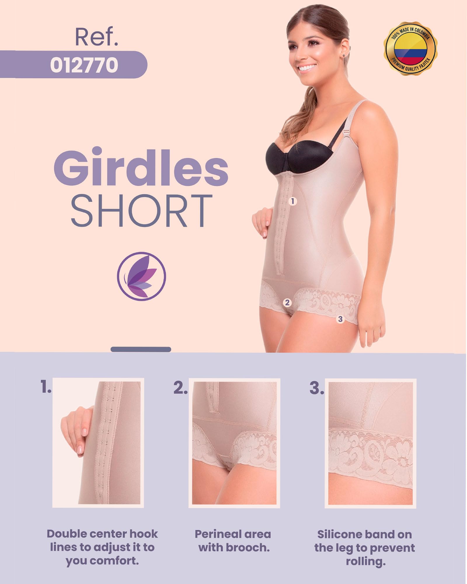 Fajitex High Compression Colombian Shapewear for Women - Tummy Control & Abdomen Slimming Fajas Moldeadoras - Perfect for Postpartum, Workouts & Everyday Wear
