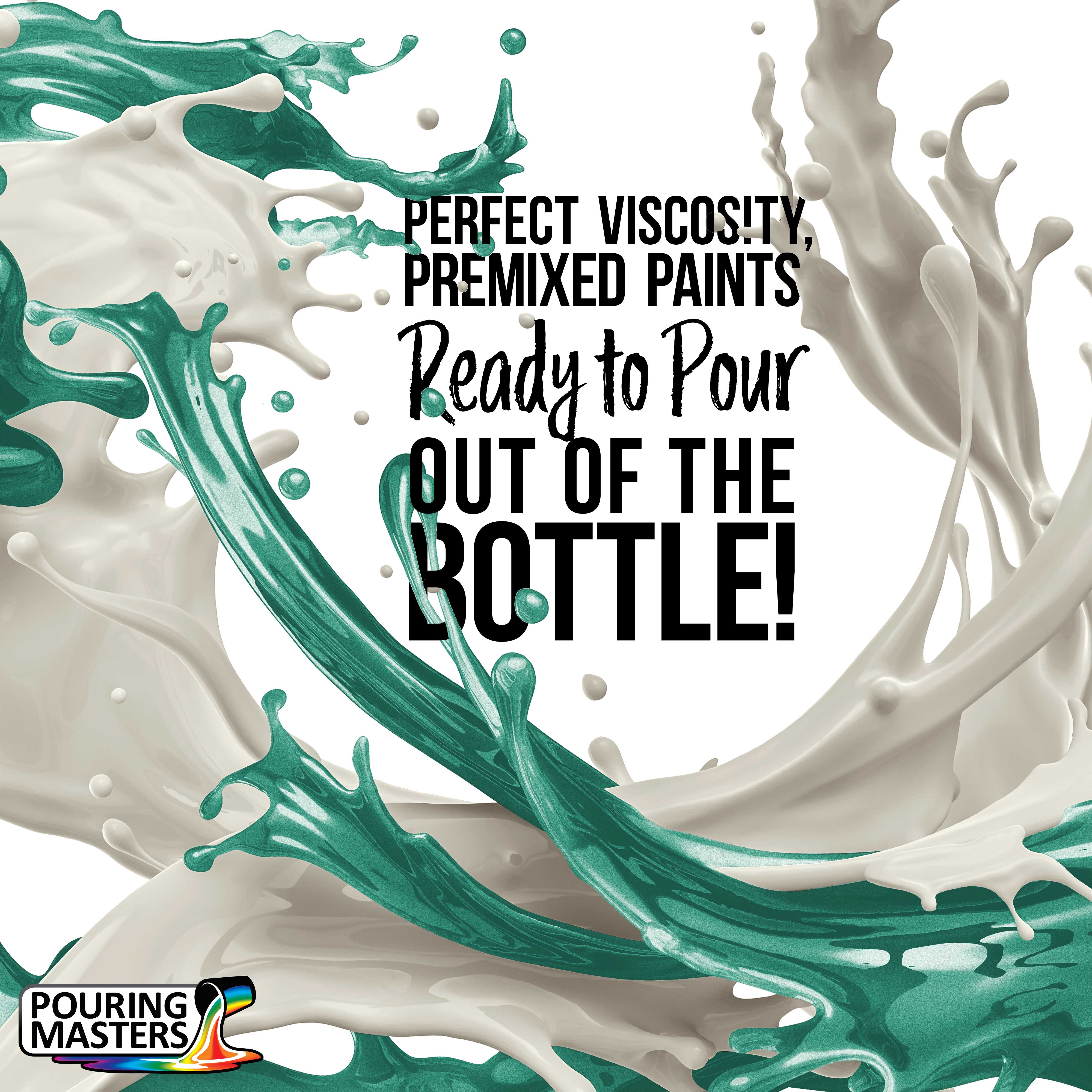 Premium 8oz Peppermint Metallic Pearl Acrylic Pouring Paint - Ready to Use Water-Based Art Supplies for Canvas, Wood, Crafts, Tile & Rock Painting - Perfect for DIY Home Decor, Abstract Art & Creative Projects