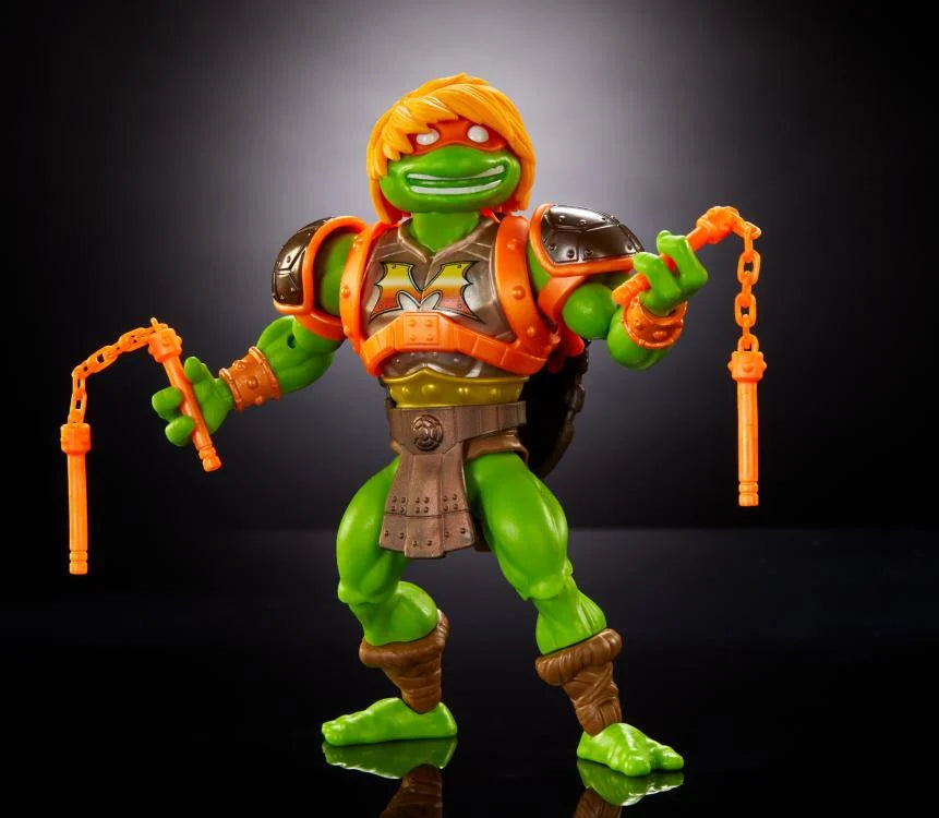Masters of the Universe Origins Turtles of Grayskull Michelangelo Action Figure - Collectible Toy for Fans & Kids | Perfect for Display, Play & TMNT Collections