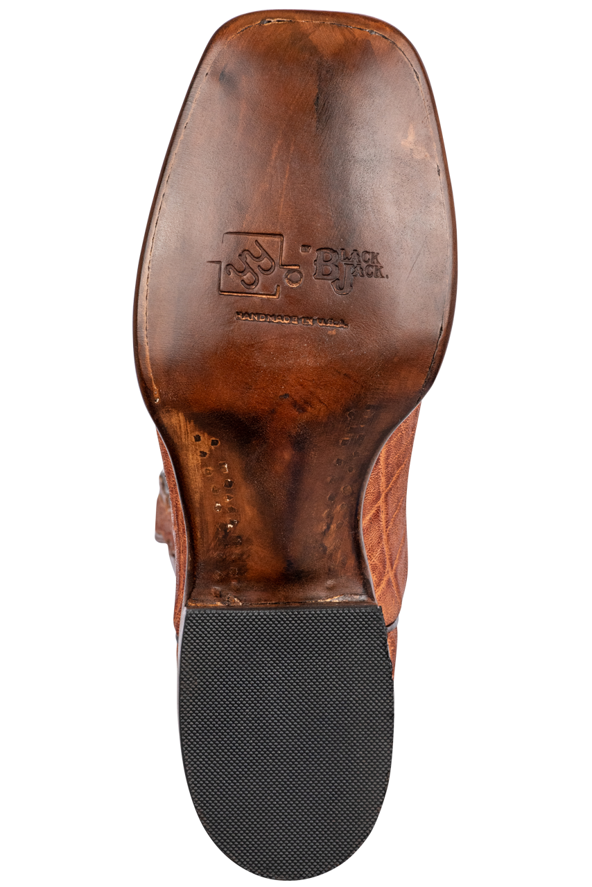 Vintage Black Jack Antique Elephant Cowboy Boots for Men - Handcrafted Western Boots with Peanut Design | Perfect for Rodeo, Country Music Festivals & Western Fashion