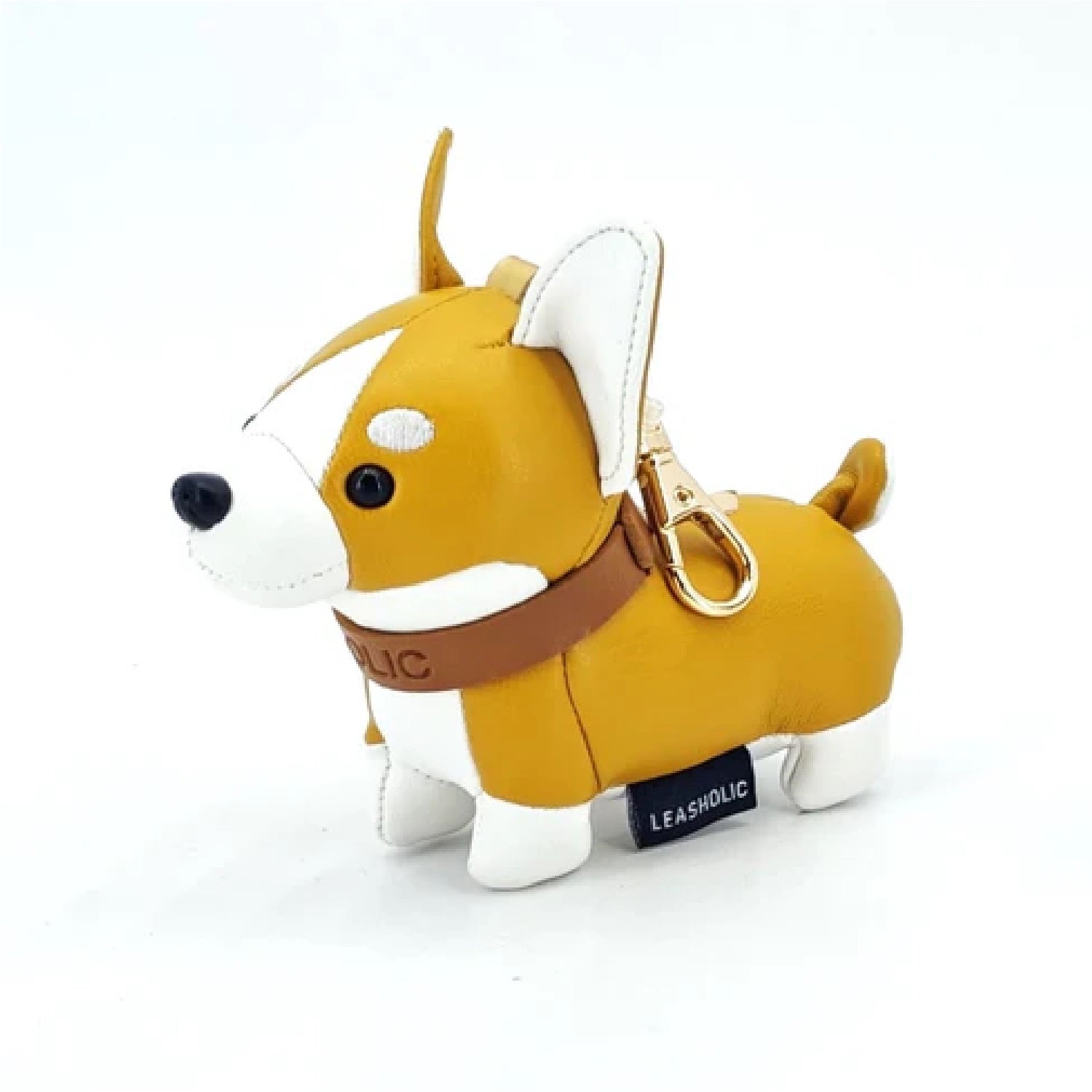 Premium Corgi Leather Charm Keychain - Handmade Cute Dog Accessory for Keyrings, Bags & Gifts - Perfect for Pet Lovers & Welsh Corgi Fans