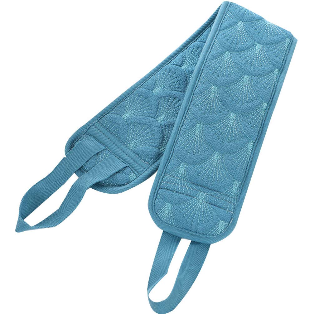 Organic Loofah Sponge Body Scrubber - Exfoliating Back Scrubber for Shower & Bath, Natural Blue Bath Sponge for Smooth Skin | Perfect for Daily Exfoliation & Spa Day at Home