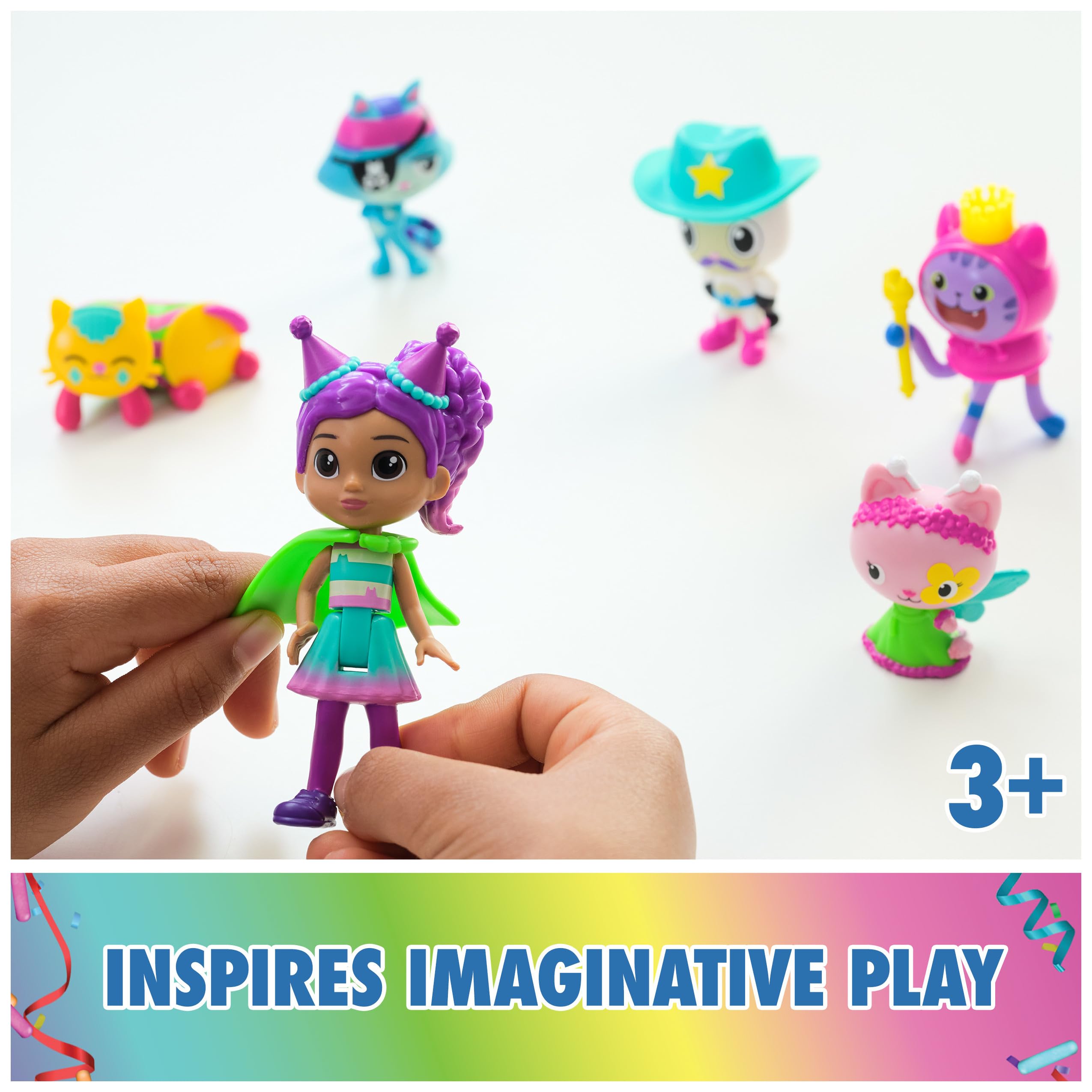 Gabby's Dollhouse Celebration Themed Playset - 5 Cat Toy Figures with Gabby Girl, Surprise Toys & Dollhouse Accessories for Kids Ages 3+ | Perfect for Birthday Gifts, Pretend Play & Collectible Fun