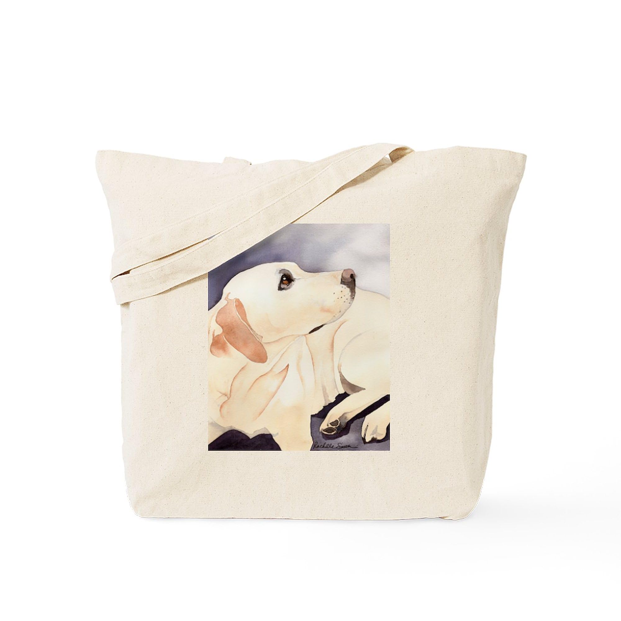 Yellow Lab #1 Items Tote Bag - Natural Canvas Reusable Shopping Bag for Groceries, Beach & Everyday Use | Eco-Friendly Cotton Tote with Dog Lover Design