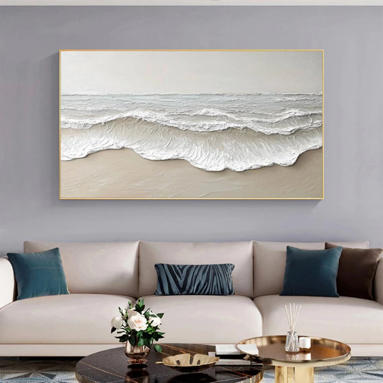 Ocean And Sky Painting #OS 229 - Stunning Seascape Wall Art for Home & Office Decor - Perfect for Living Room, Bedroom or Beach House