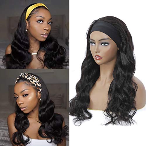 360 Glueless Headband Wig Human Hair for Black Women | Body Wave 22 Inches | 130% Density Remy Hair | Natural Color | Perfect for Daily Wear, Parties & Protective Styling
