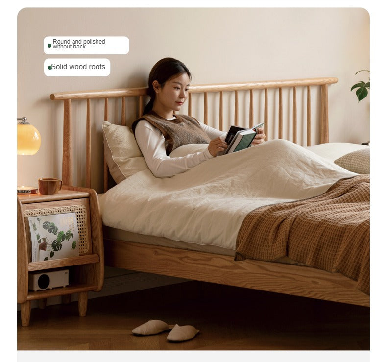 Solid Oak & Beech Wood Windsor Bed - Handcrafted Classic Wooden Bed Frame for Bedroom - Perfect for Master Bedroom, Guest Room & Cozy Farmhouse Style