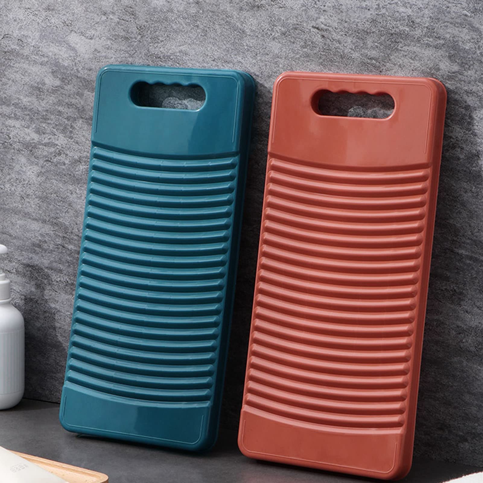 Non-Slip Plastic Mini Washboard - DCFV Rectangle Laundry Board for Underwear & Socks | Portable, Space-Saving Design with Hanging Hook | Perfect for Travel, Camping & Small Space Living