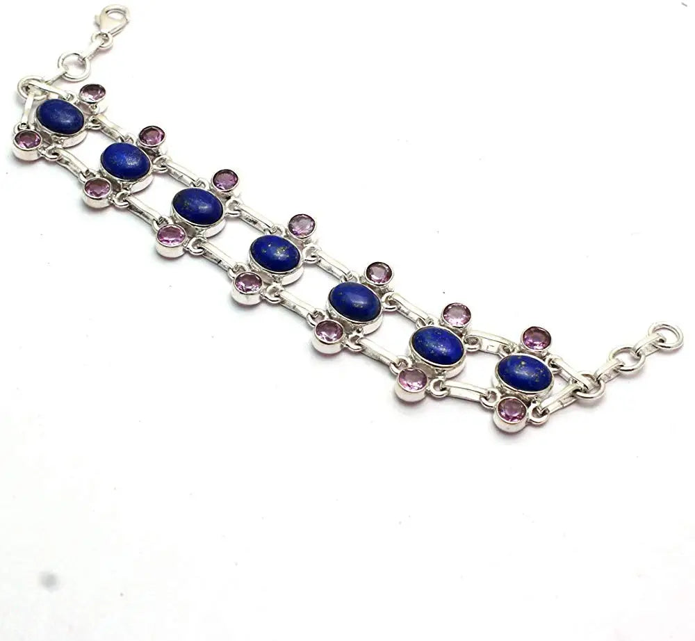 Deep Blue Aura Healing Bracelet - Natural Stone Energy Balancing Jewelry for Stress Relief & Positive Vibes - Perfect for Meditation, Yoga & Spiritual Wellness
