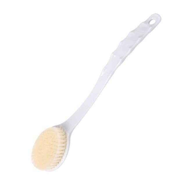KitchenFest® Long Handle Nylon Bath Brush for Exfoliating & Cleansing - Soft Bristles for Gentle Skin Care - Perfect for Shower, Bath & Spa - Multicolor (Large, 1 Pack)