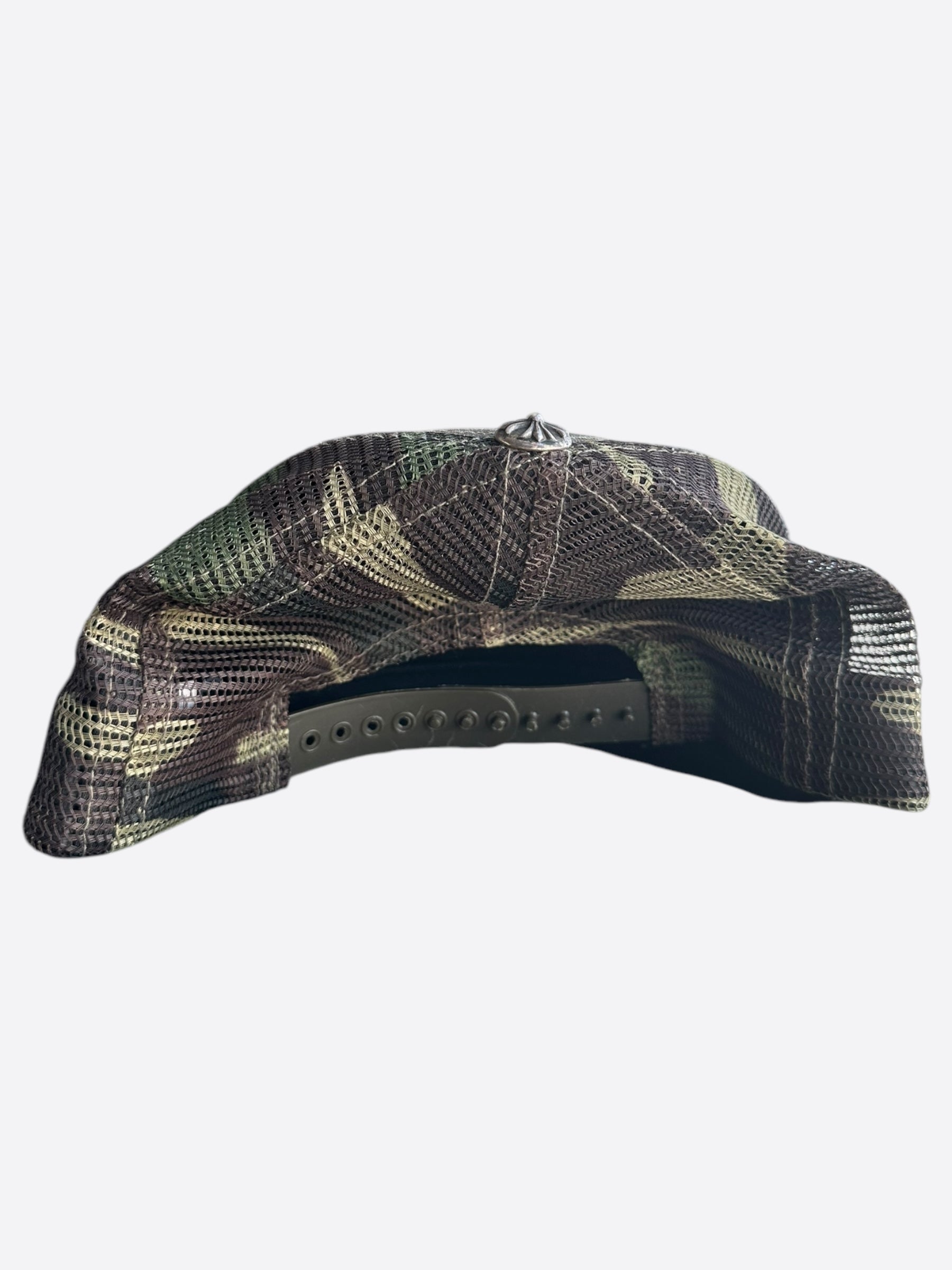 Chrome Hearts Green Camouflage Trucker Hat - Stylish Adjustable Snapback Cap for Men & Women - Perfect for Outdoor Adventures, Concerts, and Streetwear Fashion