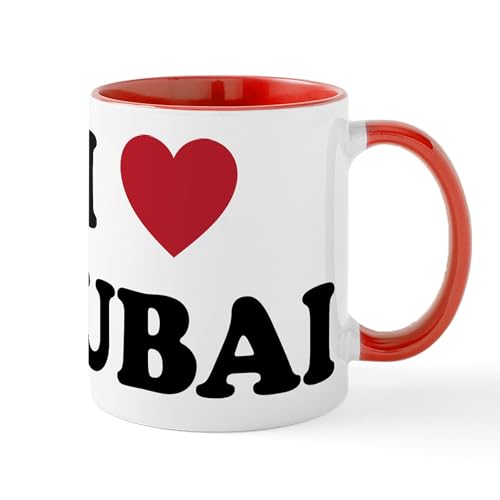 White/Red Inside - I Love Dubai Mug