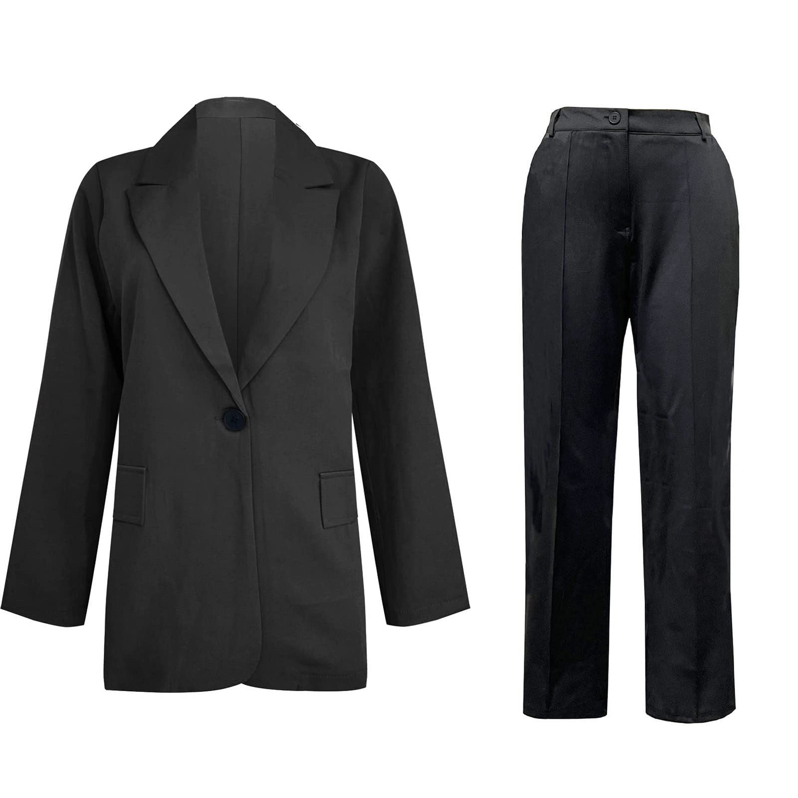 Plus Size Women's 2-Piece Pant Suit - Business Casual Office Outfit for Work