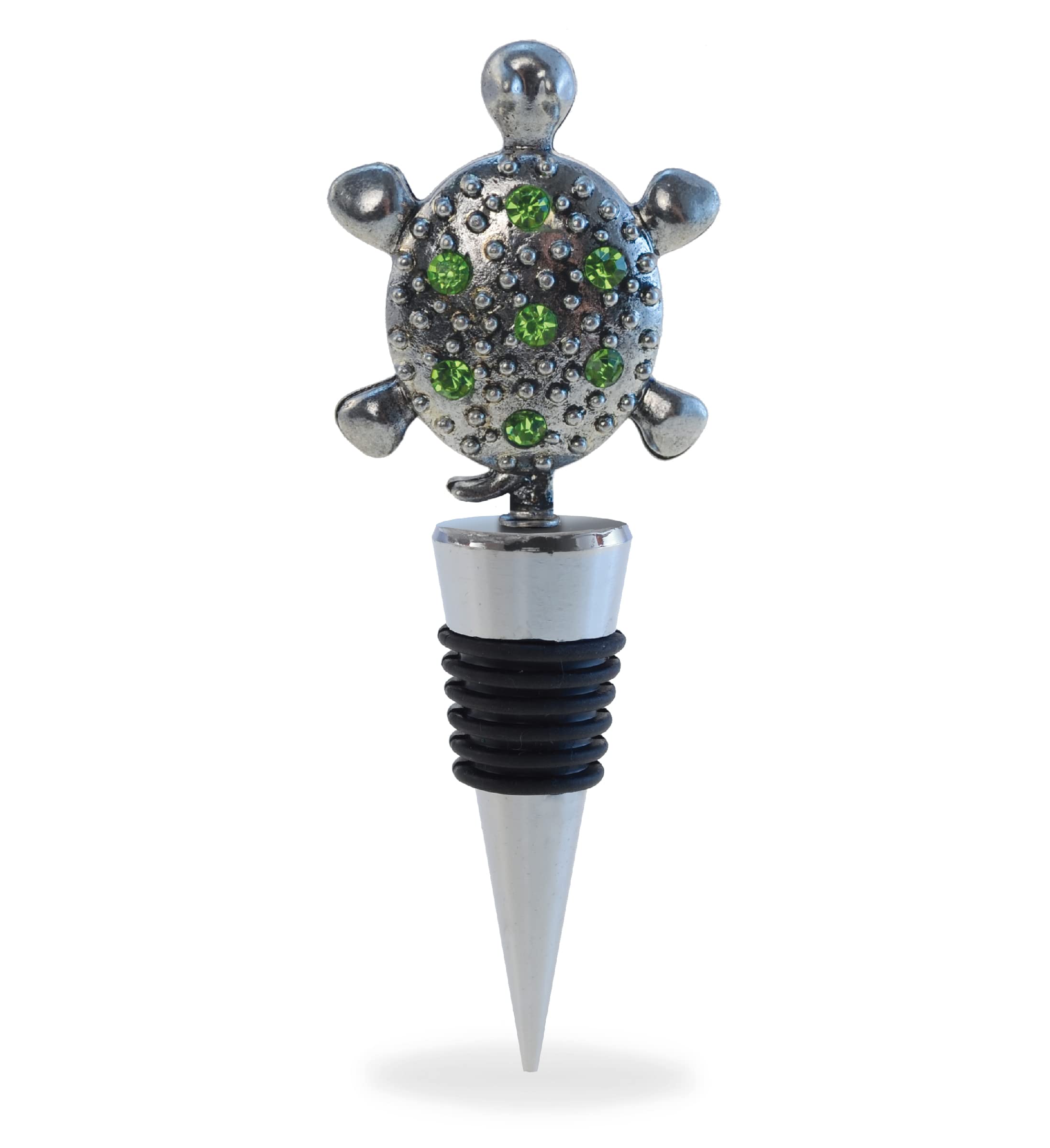 Cheers Sea Turtle Metal Wine Stopper - Elegant Reusable Wine Bottle Seal, Ocean-Themed Bar & Kitchen Accessory for Wine Preservation | Perfect for Home Entertaining, Beach Parties & Coastal Decor