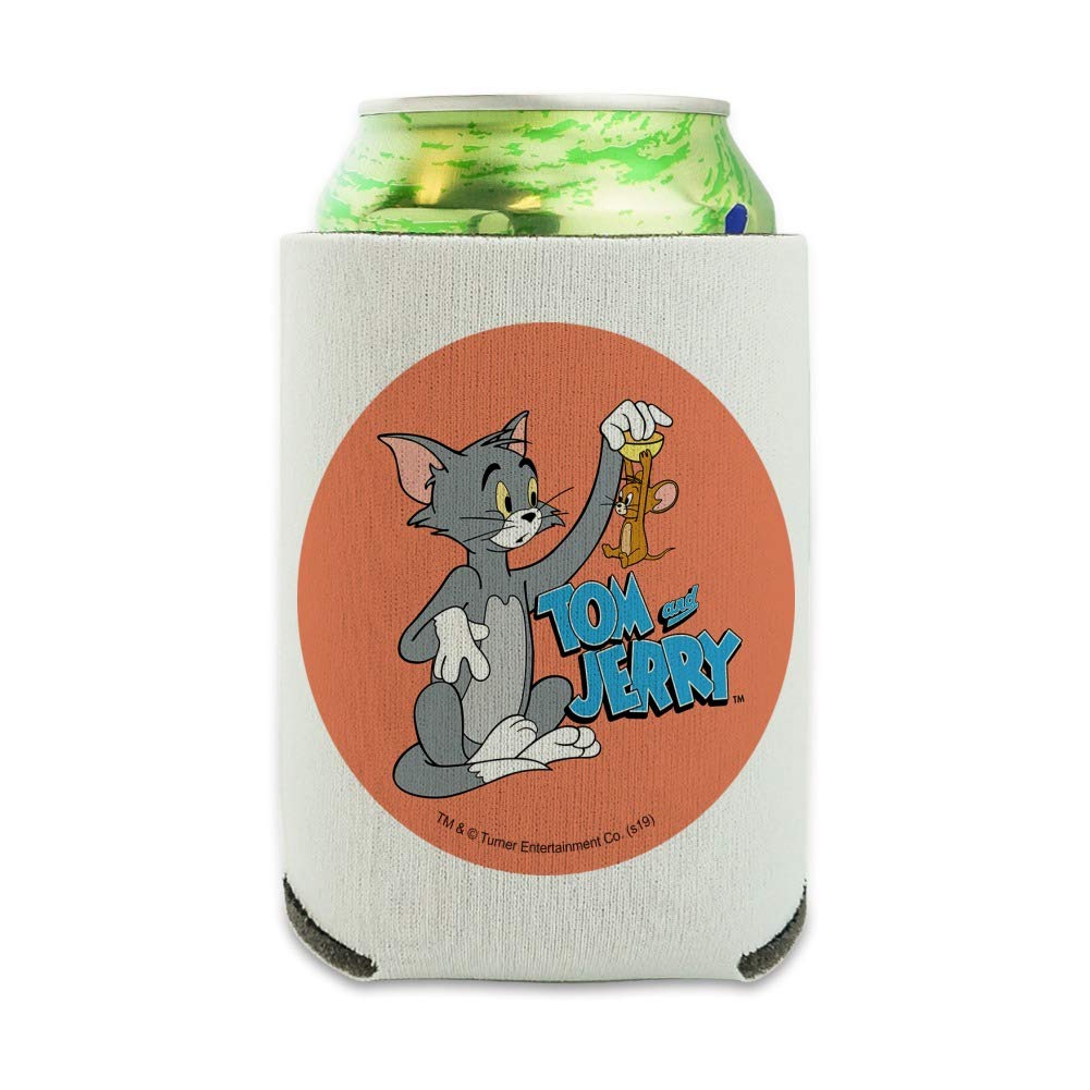 Tom and Jerry Best Friends Insulated Can Cooler - Collapsible Drink Sleeve & Beverage Holder for Beer, Soda & Energy Drinks - Perfect for Picnics, BBQs & Outdoor Parties