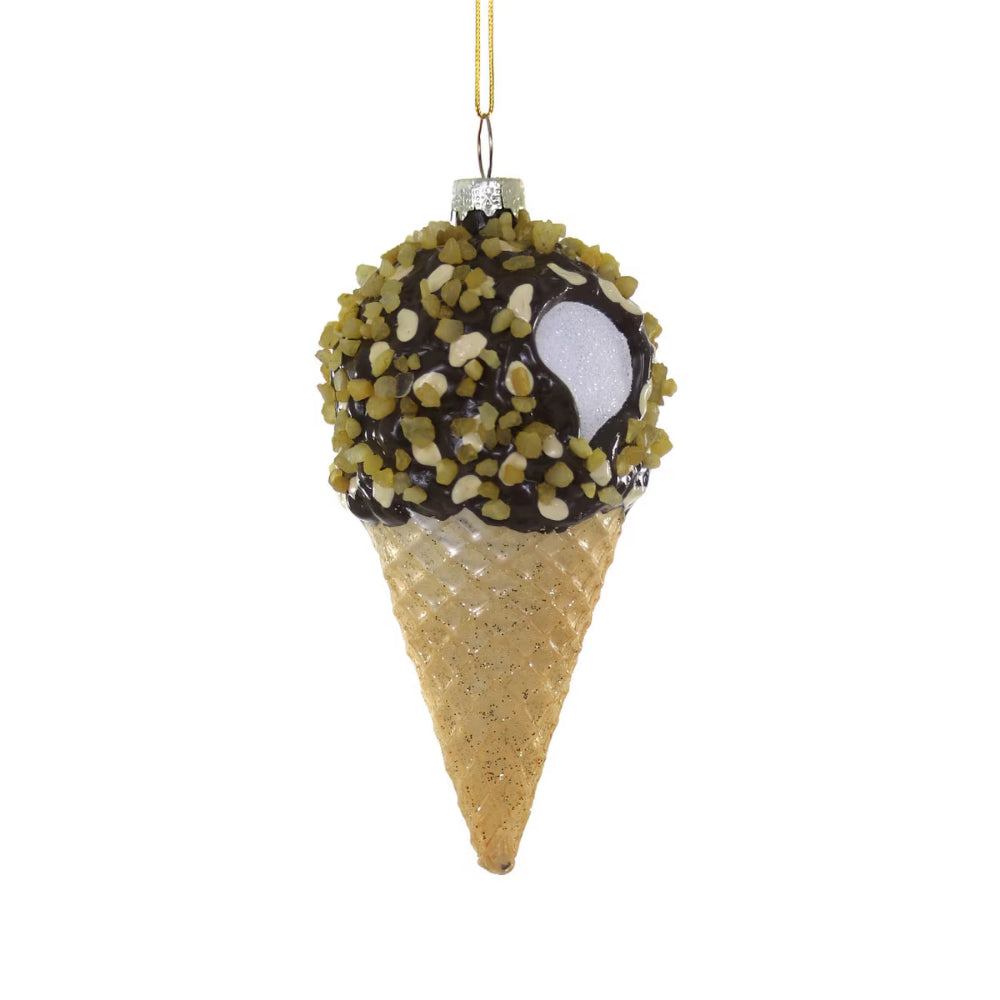 Cody Foster & Co Drumstick Ice Cream Ornament - Vintage Style Christmas Tree Decor, Holiday Home Decoration for Festive Parties & Winter Celebrations
