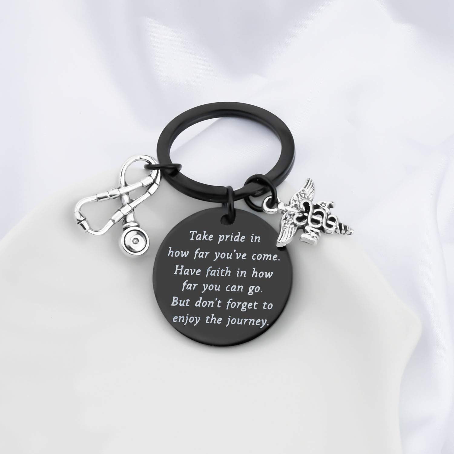 FUSTMW Medical Assistant Graduation Gift - Engraved MA Keychain for Nursing Students & Healthcare Professionals - Perfect for Graduation, Appreciation Gifts & Clinical Work