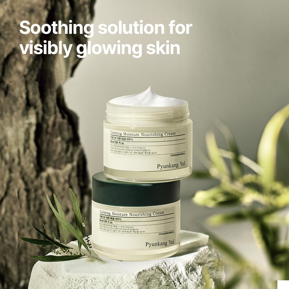 Pyunkang Yul PKY Calming Moisture Nourishing Cream - Sensitive Skin Face Moisturizer with Collagen for Healthy Skin | Vegan Korean Skincare (1.69 Fl Oz, 50ml) | Daily Hydration for Dry & Irritated Skin, Perfect for Morning & Night Routine