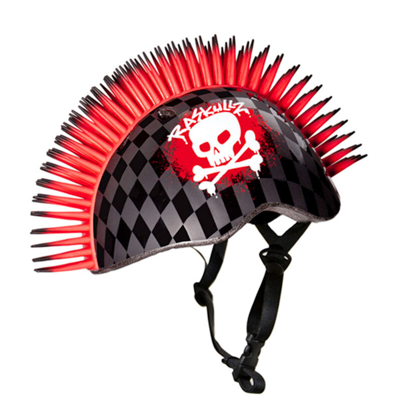 Raskullz Skull Hawk Bike Helmet for Kids - Red | Lightweight & Durable Safety Helmet for Boys & Girls | Perfect for Cycling, Skateboarding & Scooter Riding