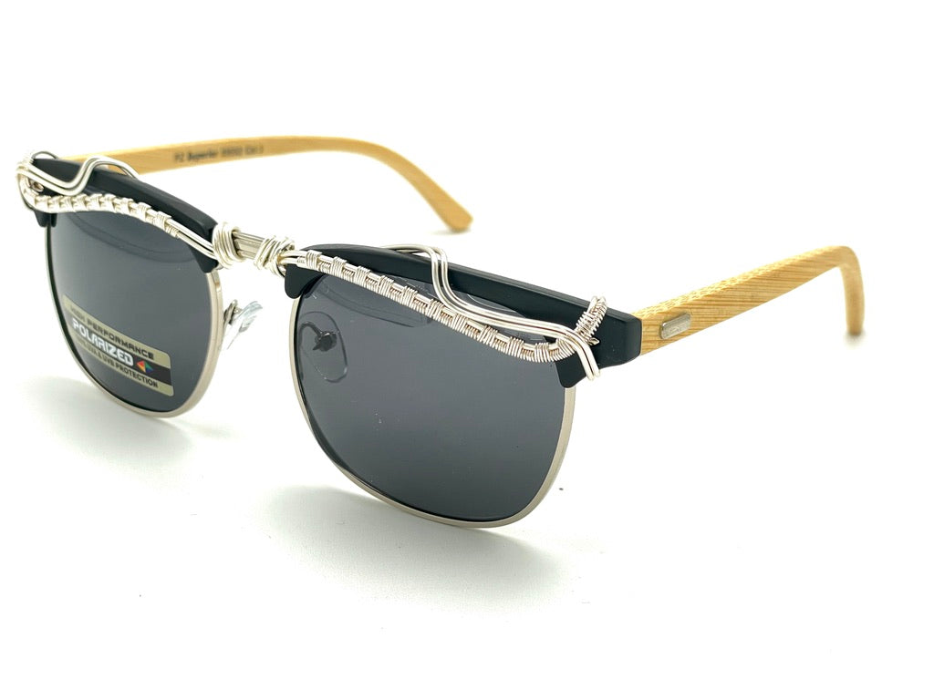 Polarized Bamboo Sunglasses - UV Protection, Lightweight & Stylish for Outdoor Activities, Driving, and Beach Vacations