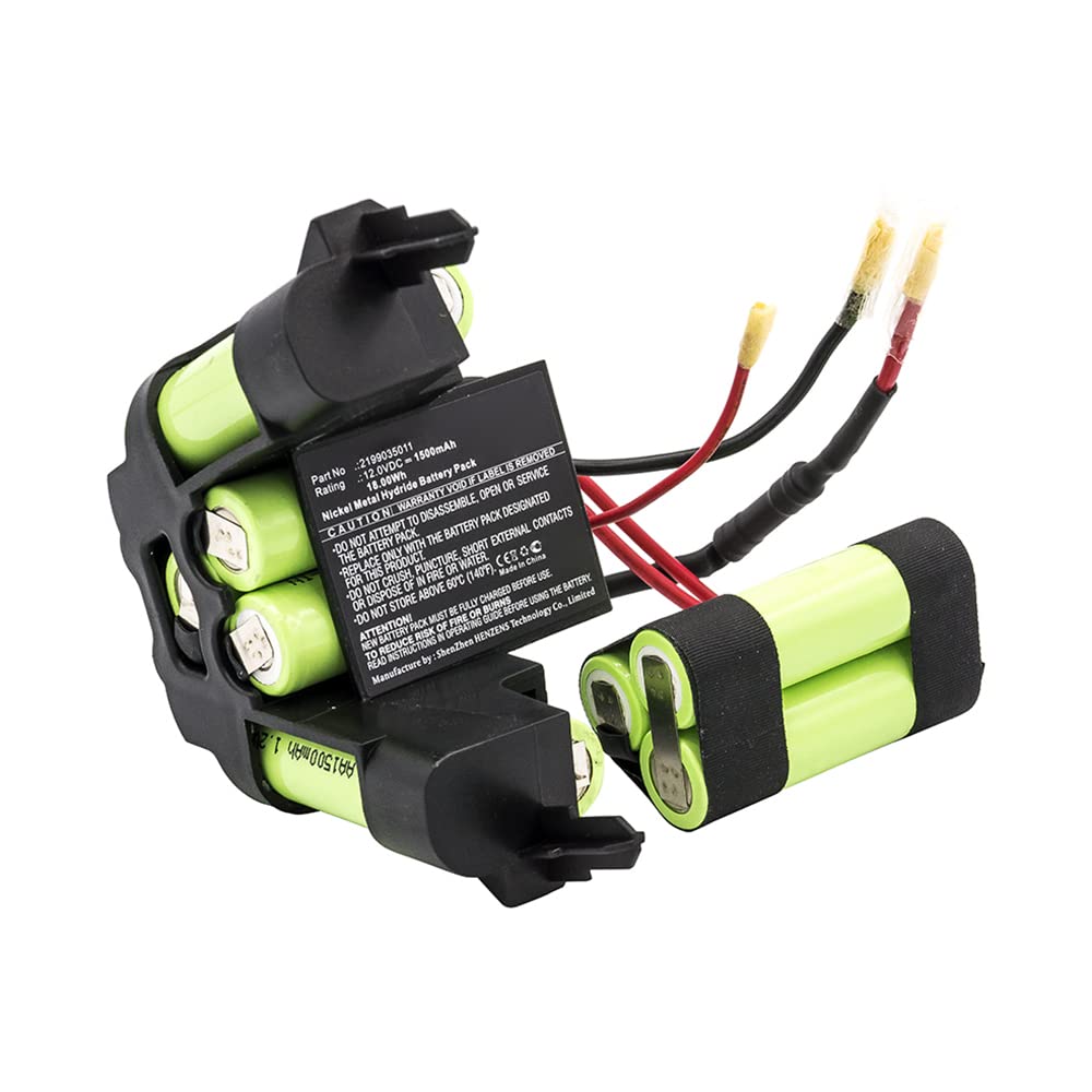 Synergy Digital 12V Ni-MH 1500mAh Replacement Vacuum Cleaner Battery for Electrolux 2199035011 - Perfect for Home Cleaning, Car Detailing & Pet Hair Removal