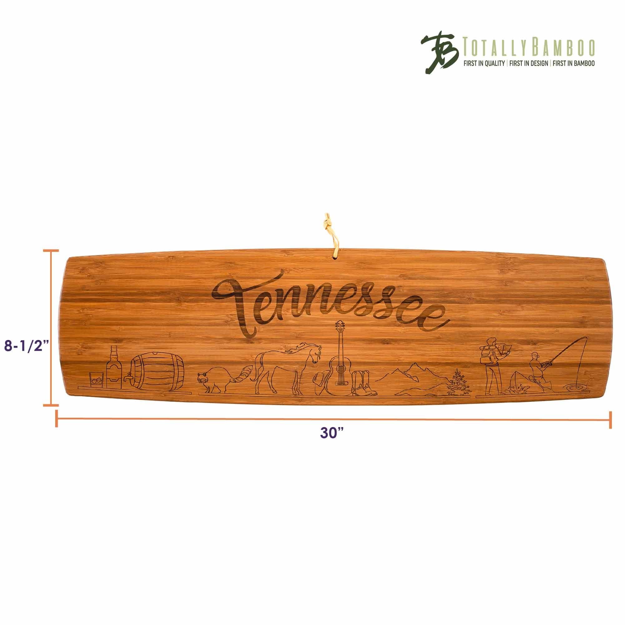 Tennessee Engraved XL Charcuterie Board - 30 x 8.5 Inch Large Wooden Cheese & Charcuterie Serving Tray - Perfect for Entertaining, Weddings, and Holiday Gatherings