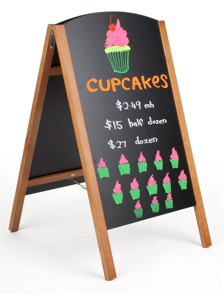 Wood A-Frame Chalkboard Sidewalk Sign - 21