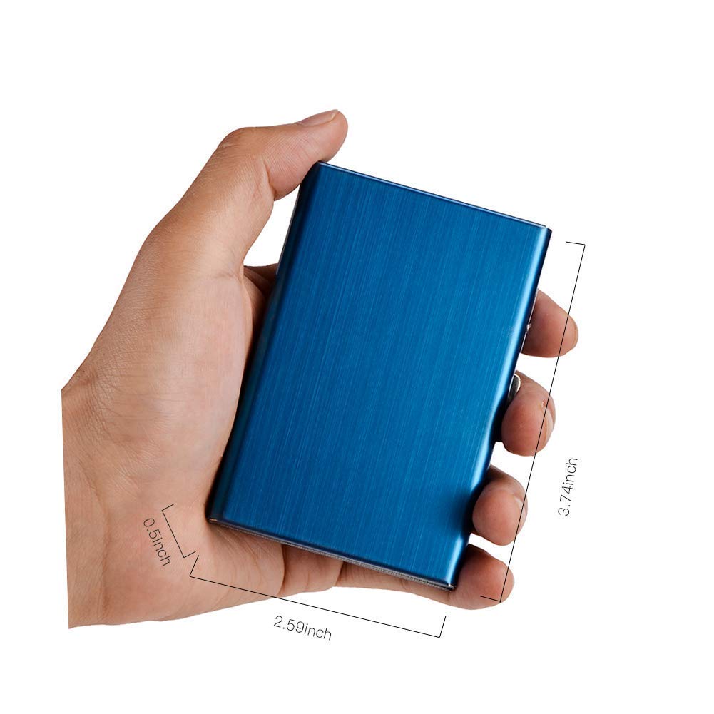 EASTNIGHTS RFID Blocking Metal Business Card Holder - 2 Pack Slim Credit Card Case for Men & Women | Perfect for Travel, Office & Everyday Use