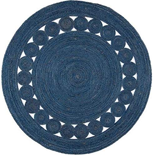 Vipanth Handmade Braided Natural Jute Round Area Rug - 84