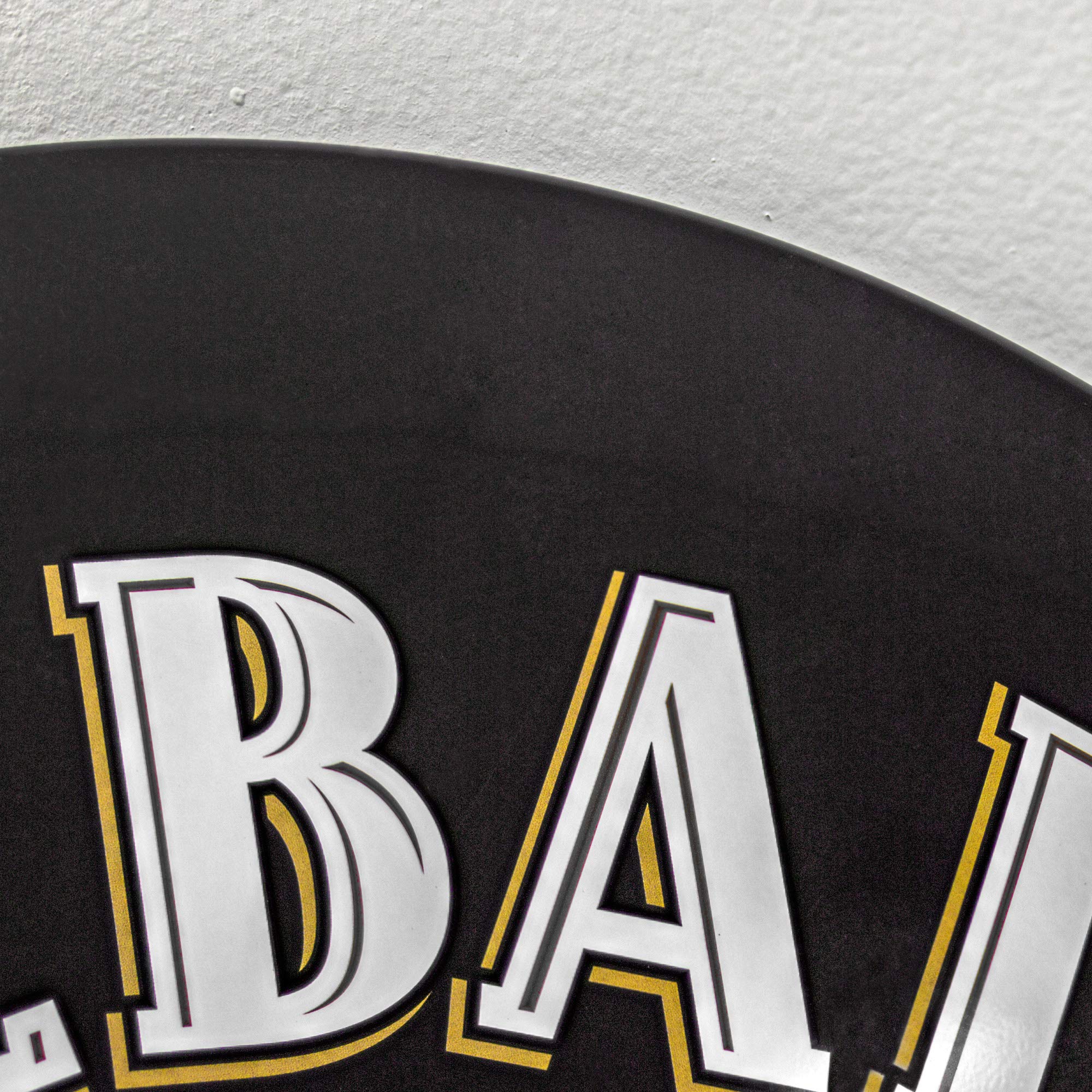 Retro Dome Metal Wall Art - Fireball Whiskey Sign for Bar, Man Cave & Home Decor