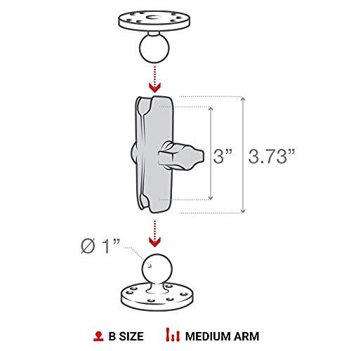 RAM MOUNTS X-Grip Large Phone Mount with Motorcycle Handlebar Clamp Base RAM-B-367-UN10U - Secure Phone Holder for Motorcycle, Bike, ATV, and Scooter Rides