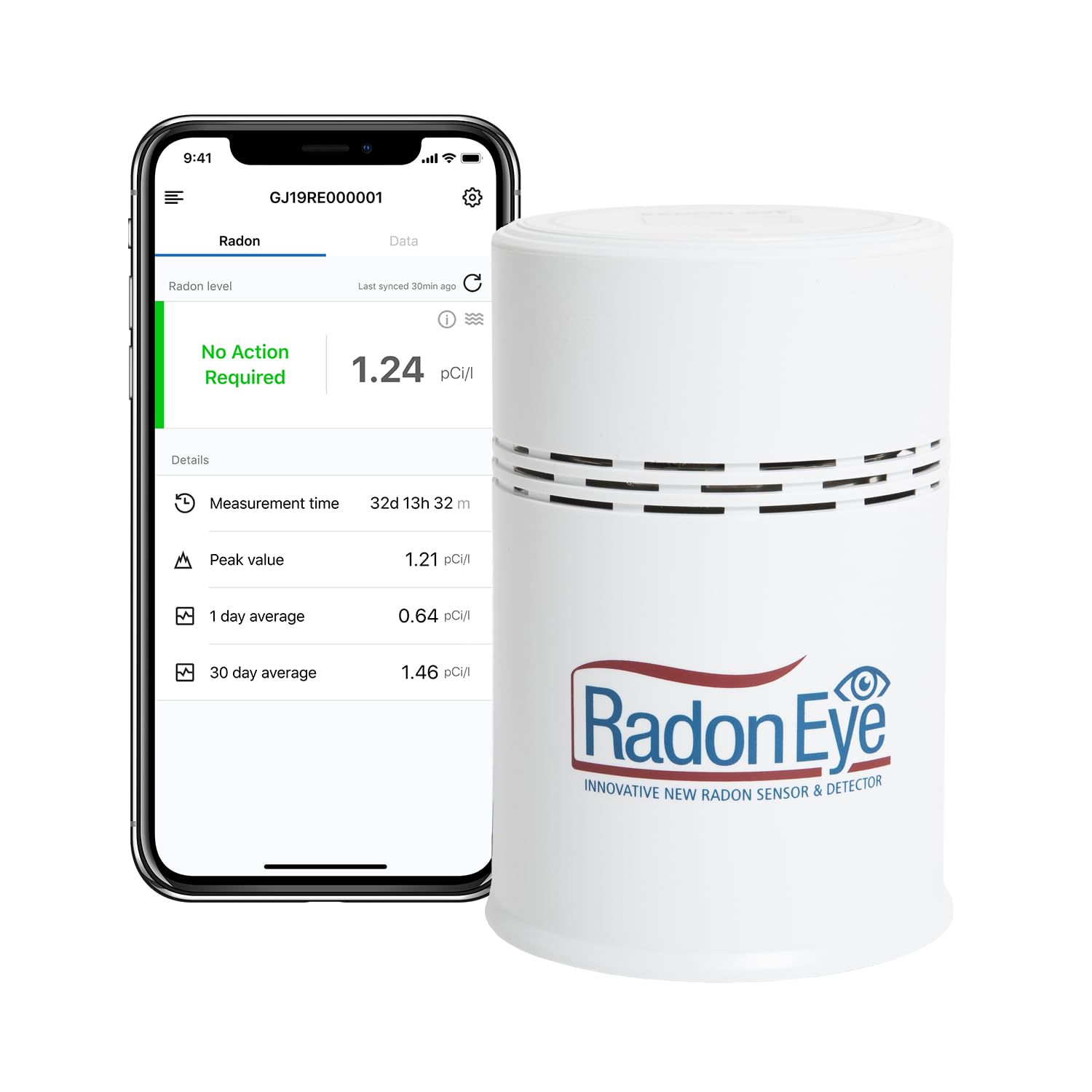 Ecosense RD200 RadonEye - Fast & Accurate Home Radon Detector with Real-Time Monitoring, OLED Display & Bluetooth App | Ideal for Basement, Office & Indoor Air Quality Testing