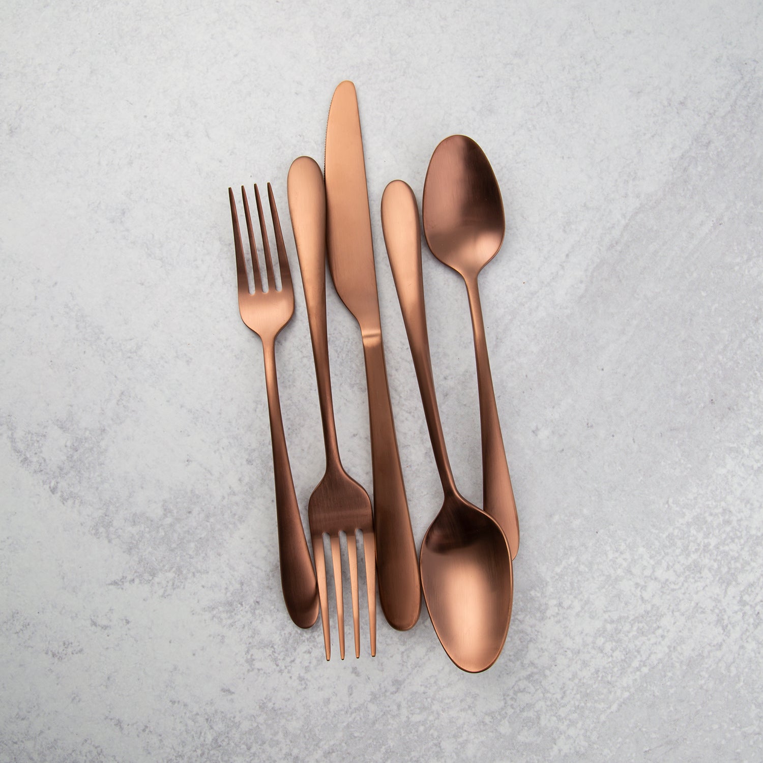 Premium 20-Piece Copper Satin Flatware Set - Elegant Stainless Steel Cutlery Set for Dining, Wedding Gifts & Home Entertaining - Perfect for Restaurants, Dinner Parties & Special Occasions