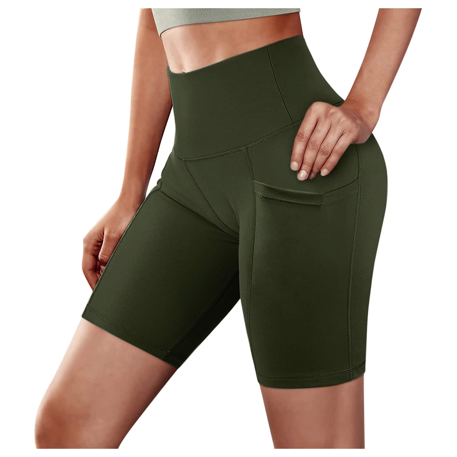 APIVOE Women's High Waist Bike Shorts - Yoga Pants with Compression for Cycling, Running & Workout - Seamless Leggings for Gym, Fitness & Everyday Wear