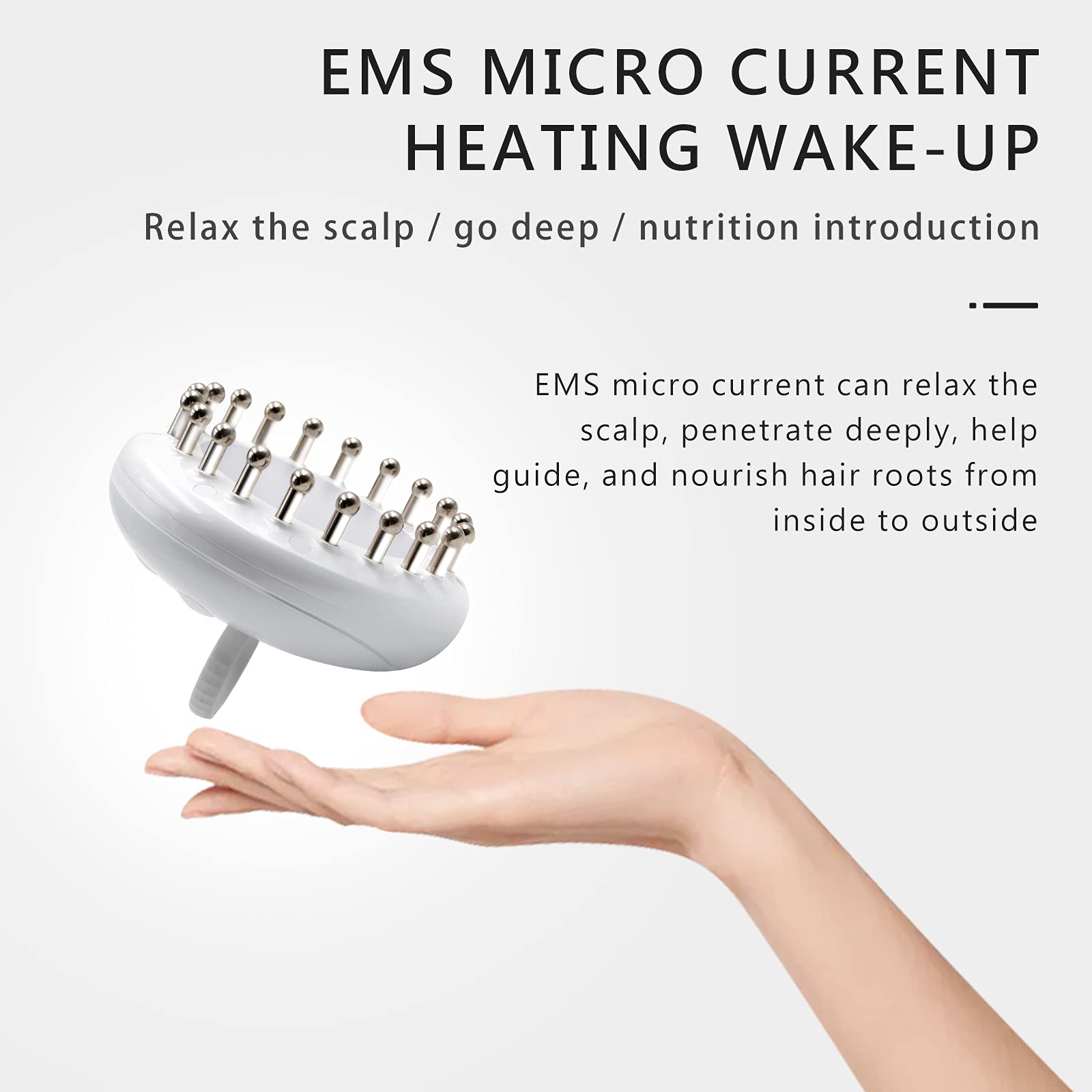Electric Scalp Massager with Vibration & Color Light - Handheld Head Massage Comb for Hair Growth, Stress Relief & Relaxation - Perfect for Home, Office & Travel Use