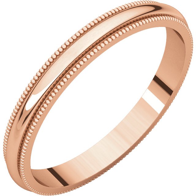 14K Gold 2.5mm Milgrain Wedding Band for Women - Elegant & Timeless Bridal Ring for Engagement, Anniversary, and Special Occasions