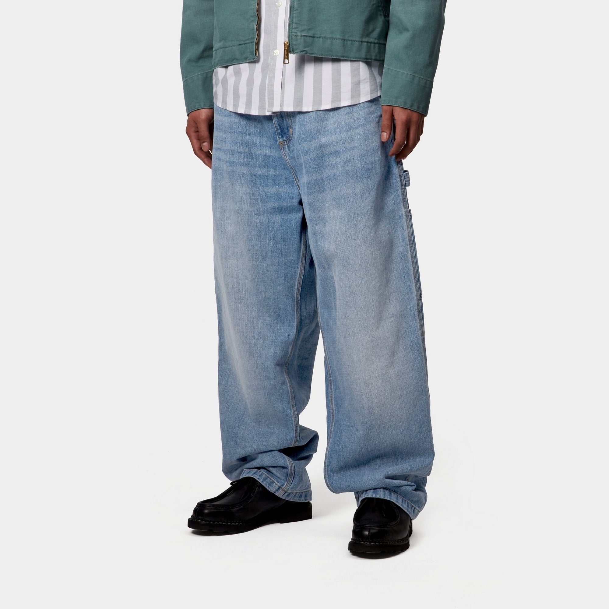 OG Single Knee Denim Pants - Burst Washed Blue | Durable & Stylish Jeans for Men | Perfect for Casual Wear, Work & Outdoor Activities