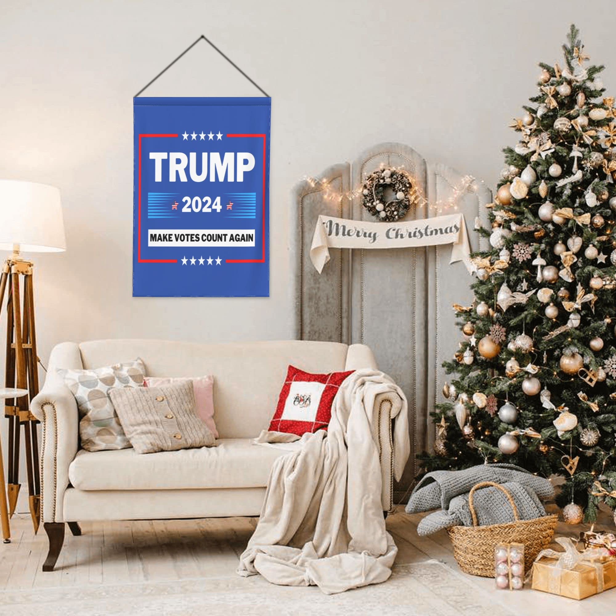 Trump 2024 Flag - 'Make Votes Count Again' Funny Political Garden Flag 28x40 Inches Double Sided - Patriotic Yard Sign for Lawn, Wall & Elections - Great for Campaigns, Rallies & Conservative Home Decor