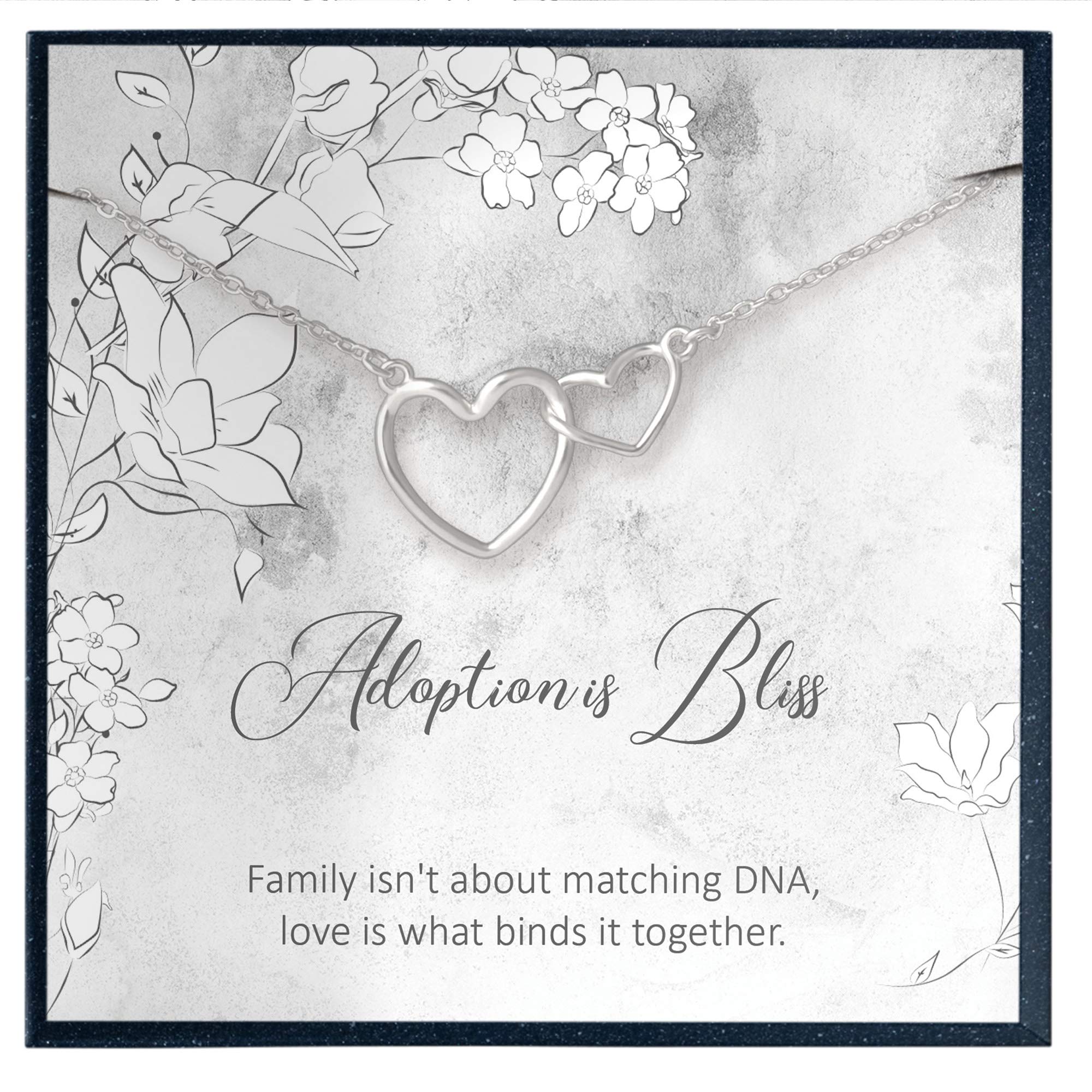 Adoption Necklace for Mom - Heartfelt Gift for Adoptive Mothers, Parents & Children - Unique Adoption Jewelry for Unbiological Families | Perfect for Mother's Day, Adoption Anniversaries & Special Celebrations