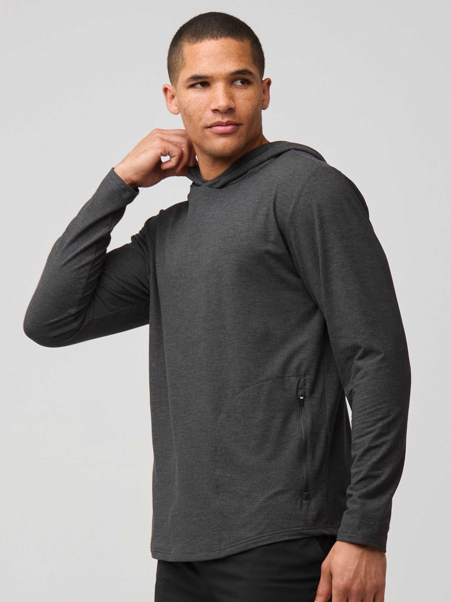 Premium Charcoal Tech Pullover Hoodie for Men & Women - Lightweight, Breathable & Stylish - Perfect for Gym, Running & Casual Wear