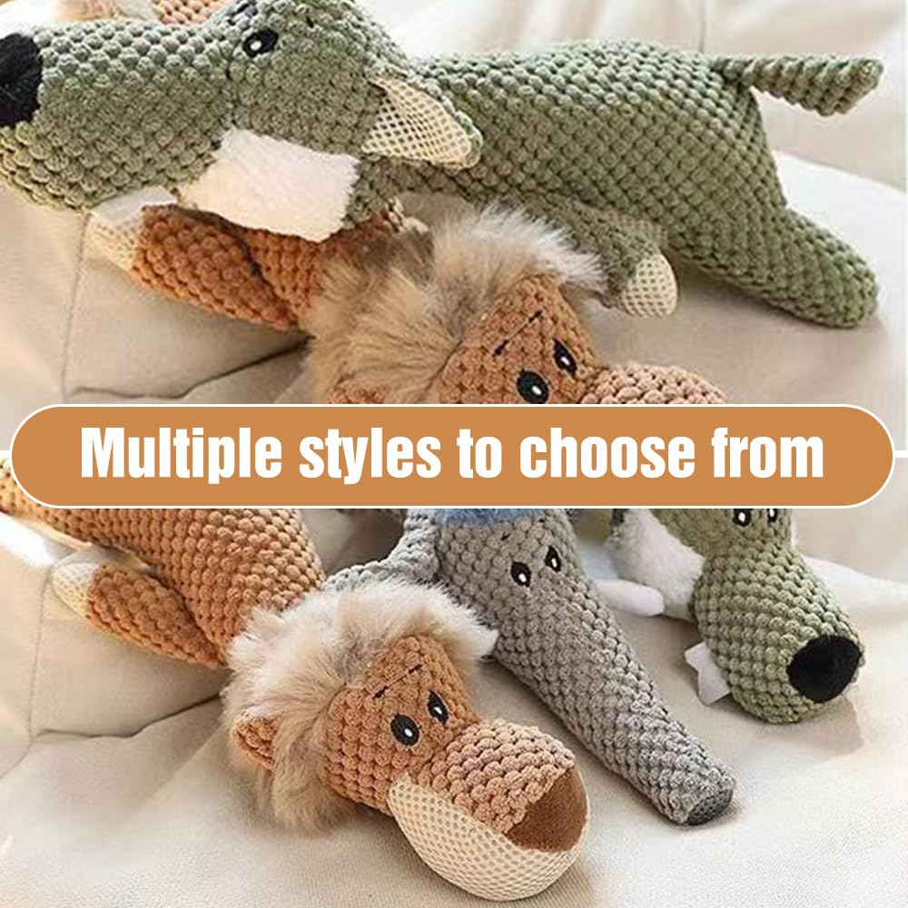 2025 Indestructible Dog Plush Chew Toys for Aggressive Chewers - Durable Squeaky Puppy Toys for Small, Medium & Large Breeds - Perfect for Boredom Relief, Training & Playtime