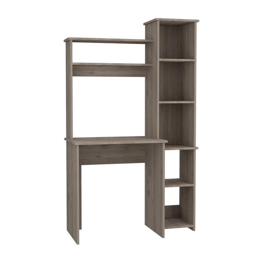 TUHOME Gray Versalles Engineered Wood Desk for Home Office